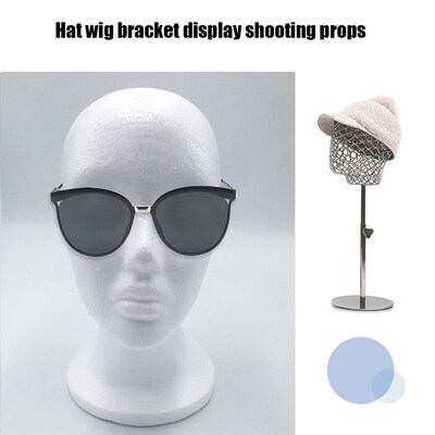 Female Styrofoam Foam Mannequin Manikin Head Model Hat Glass