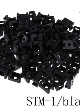 100PCs Cable Tie Mount Wire Buddle Saddle Type Plastic Holde