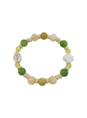 马卡龙色系陶瓷蜜叠夏手饰小象