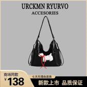 ZAR FENDEN韩国刺绣小狗托特包女2024大容量单肩斜挎包通勤双肩包