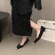 真皮豹纹小跟高跟鞋 细跟金属尖头套脚气质女单鞋 2025春季 欧美新款
