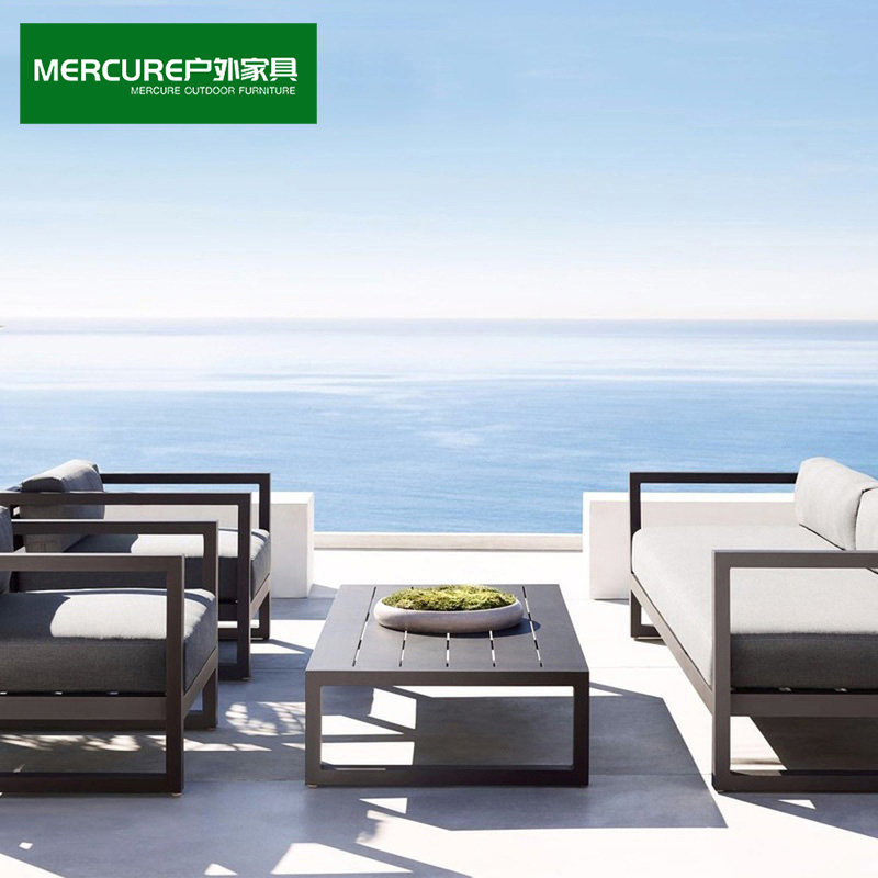 户外铝合金沙发北欧loft工业风办公室休闲卡座接待室阳台庭院花园