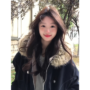 超好看座山雕棉服外套女冬季2025新款棉衣加绒加厚派克服情侣棉袄