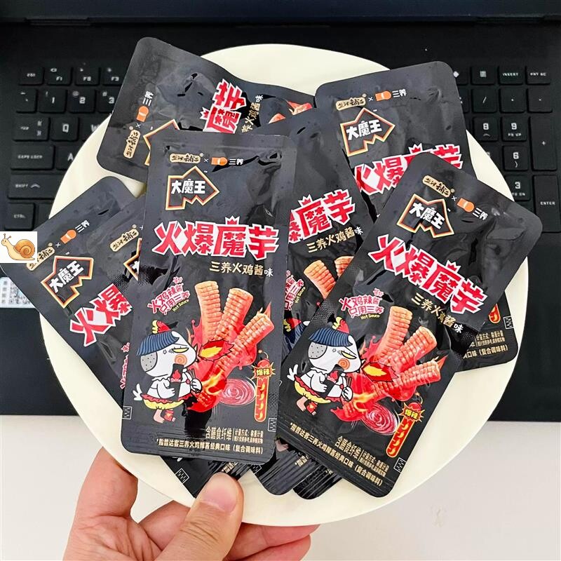 盐津铺子三养火鸡面味魔芋爽火鸡面酱辣素毛肚大魔王火爆魔芋爽