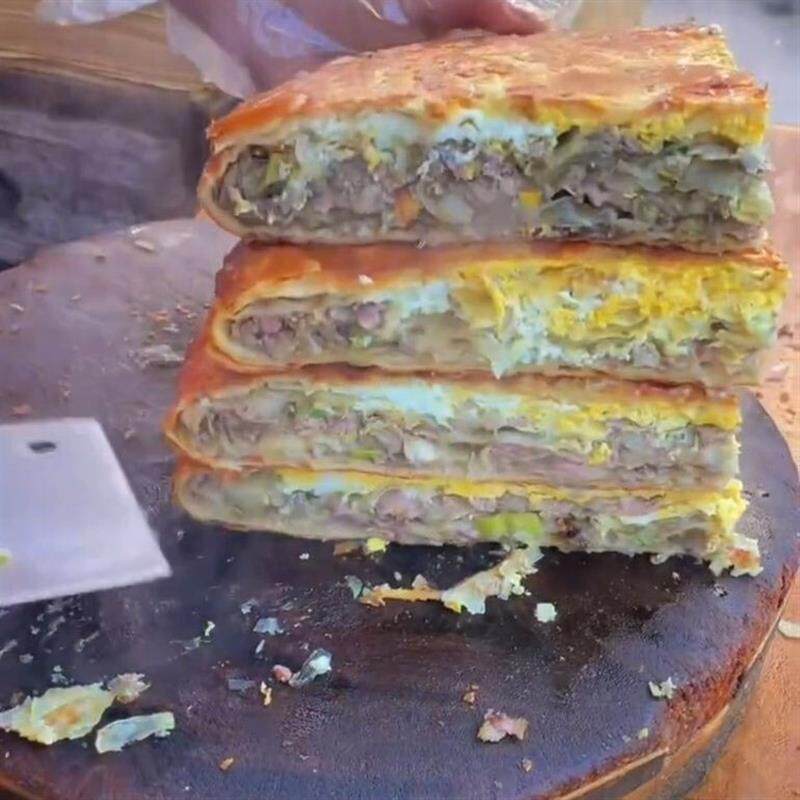 -濮阳八公桥段家传统瘦肉壮馍现做现发牛肉馍火勺速食肉饼即食馅