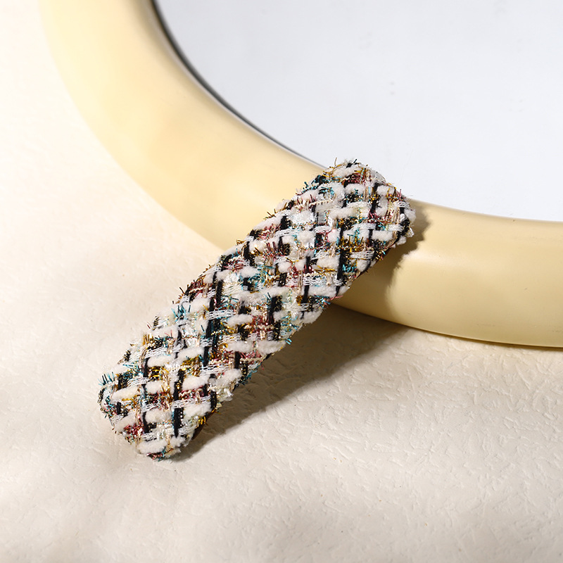 小香风百搭布艺侧边夹发夹BB夹