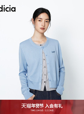 indicia标记商场同款25春季新款简约撞色假两件针织衫 F2A5KS010C