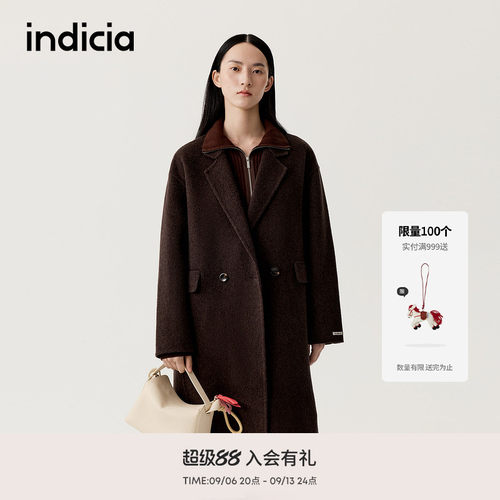 indicia标记100%羊毛双面呢