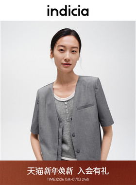 indicia标记商场同款夏秋极简通勤风短外套西装外套 F2C4WT417C