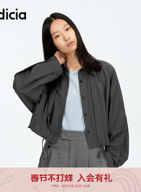 indicia标记商场同款25春新款休闲衬衫领减龄抽绳外套F2A5WT034N