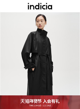 明星同款 indicia标记商场同秋款简约风衣时尚气质外套F2C4FY462C