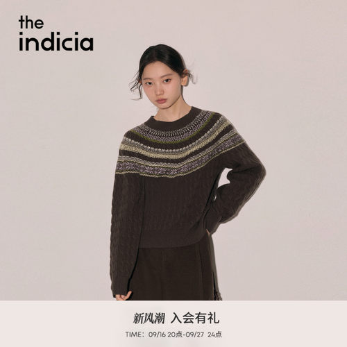the indicia标记2026冬季新款绵羊毛+山羊绒费尔岛毛衫L2D6MS312Y