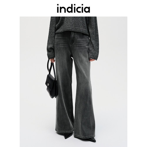 indicia标记复古设计感牛仔裤