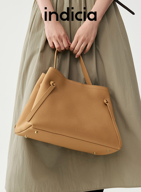 indicia标记包包单肩手提斜挎包牛皮梯形小众设计通勤AF2C4BP371