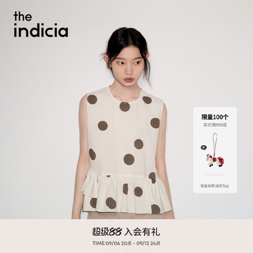 the indicia标记2026夏季新款复古法式氛围感荷叶边上衣L2B6SY165
