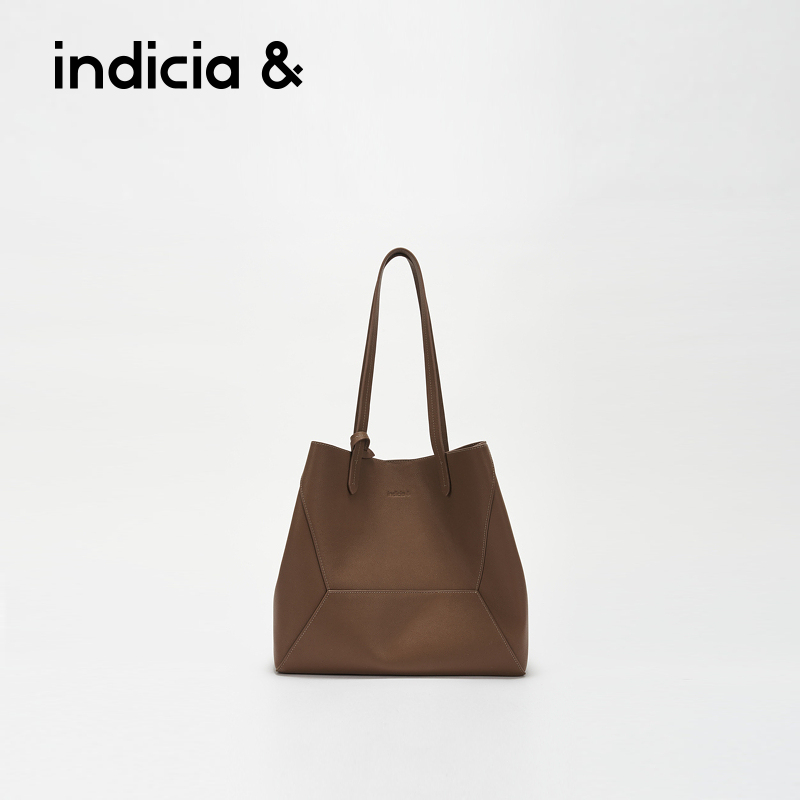 indicia&标记AF2C5BP124百搭时髦高级牛皮水桶包精细工艺小众设计