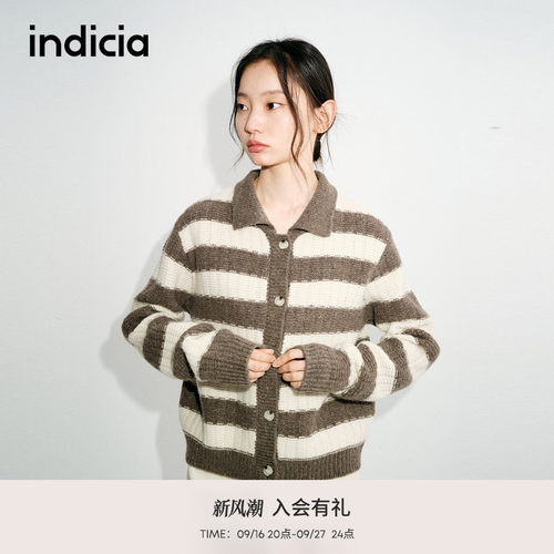 indicia标记随性慵懒风舒适开衫