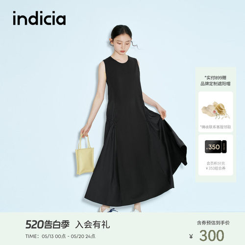 indicia标记商场同款25夏新款简约百搭设计显瘦连衣裙F2B5LQ326N