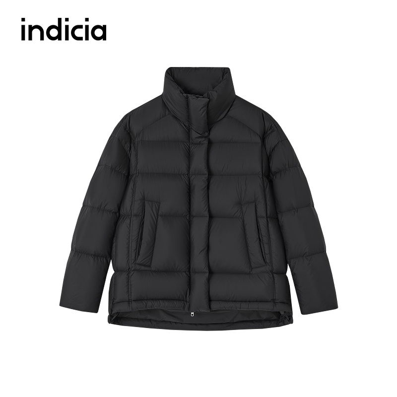 indicia标记商场同款冬季新款极简通勤风羽绒服面包服F2D4YR839F