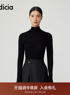 indicia标记冬基础简约气质打底高领针织衫5D310MS558C