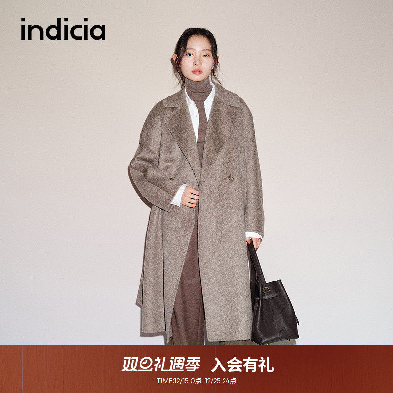 indicia标记时尚百搭毛呢外套