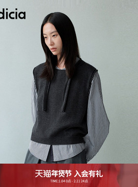 indicia标记商场同款25秋新款韩版设计条纹衬衫两件套F2A5SY025N