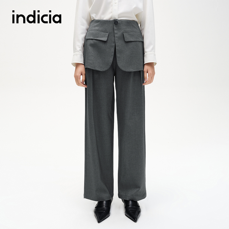 indicia标记时髦设计感西装裤