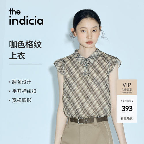 the indicia标记2026夏季新款法式复古松弛感小飞袖上衣L2B6SY106