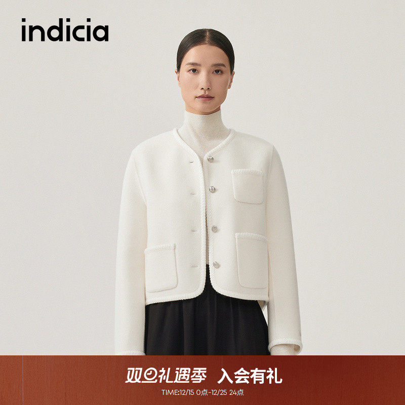 短外套羊毛大衣indicia小香风