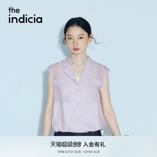 the indicia标记2026夏季新款酷飒干练随性感香芋紫上衣L2B6SY159