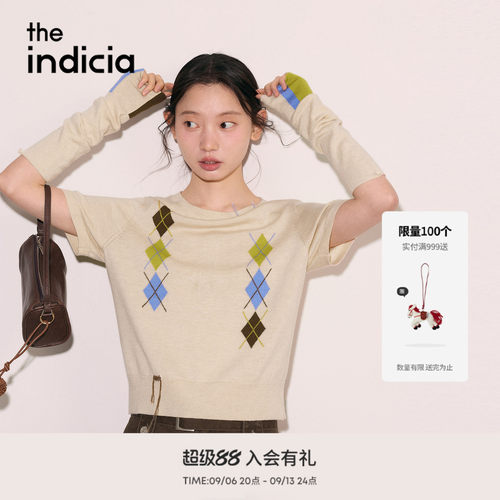 the indicia标记2026秋季新款英伦学院百搭短款针织衫 L2C6ZZ207Y