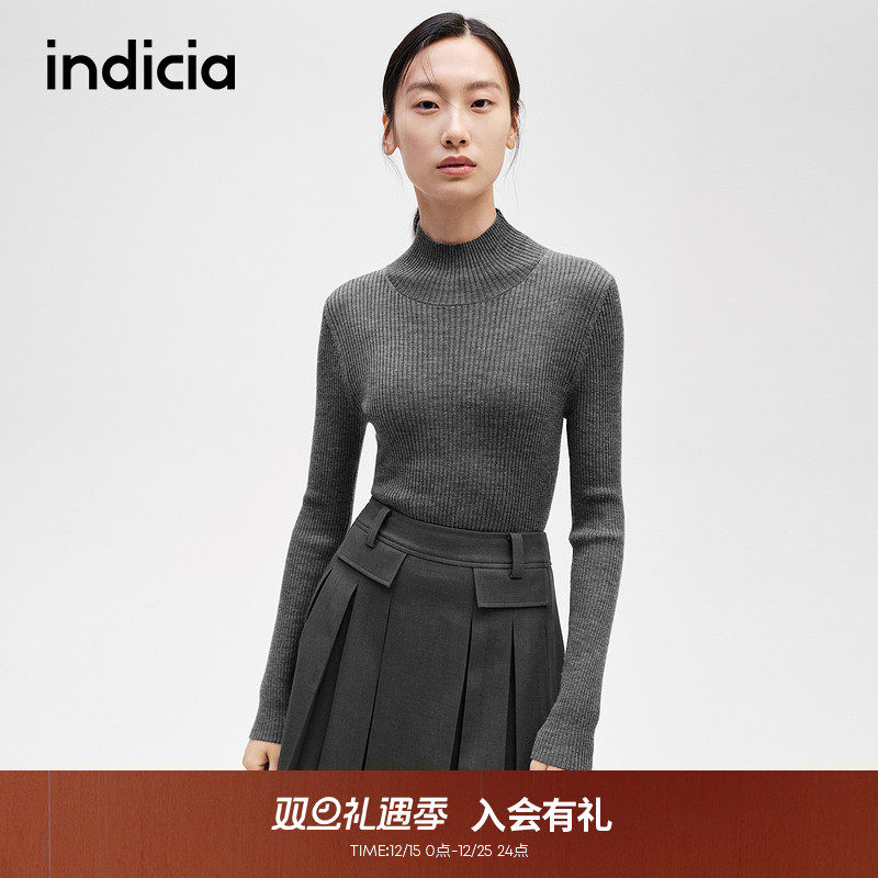 indicia标记简约百搭羊毛衫