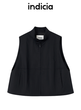 indicia标记商场同款春简约小立领百搭廓形马夹F2A5MJ052F