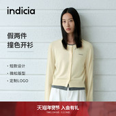 indicia标记商场同款 F2A5KS010C 简约撞色假两件针织衫 25春季 新款