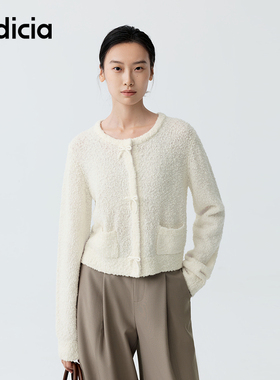 indicia标记商场同款2026春新款立体毛绒设计少女开衫 F2A6KS066F