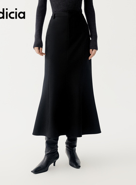 indicia标记商场同款2025冬季新款时髦气质鱼尾裙长裙 F2D5QZ587C