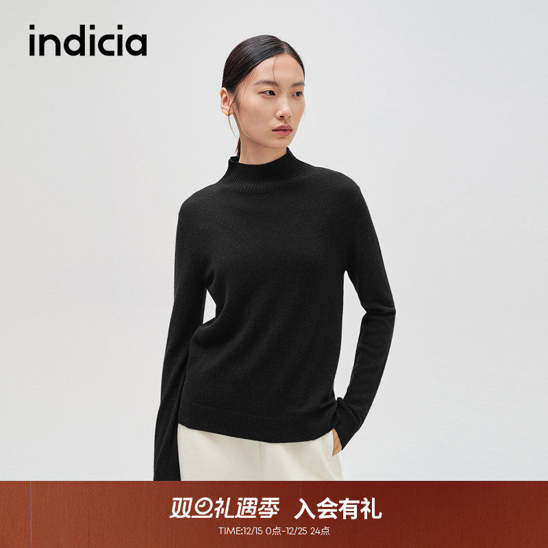 indicia标记简约时尚百搭羊绒衫