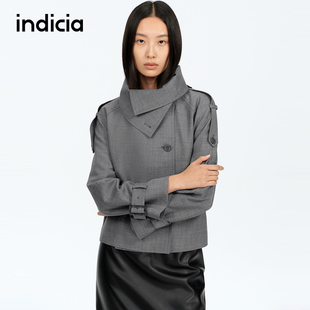 indicia标记商场同款 慵懒风气质收腰夹克外套F2A5WT048C 25秋新款