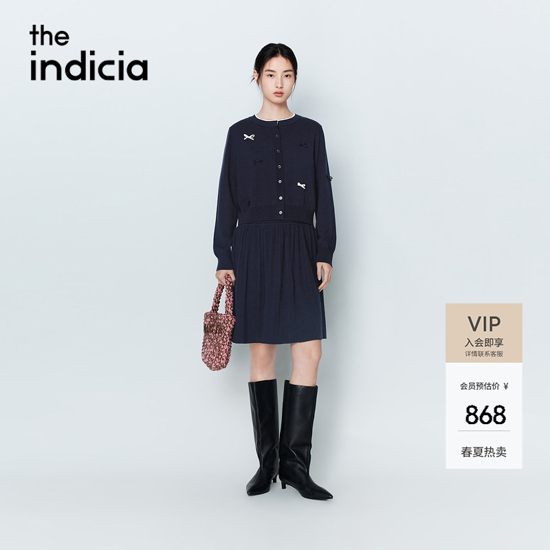 indicia标记针织开衫套装图片