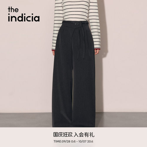 the indicia标记2026冬季新款独特交叉腰头设计休闲裤 L2D6KZ281Z