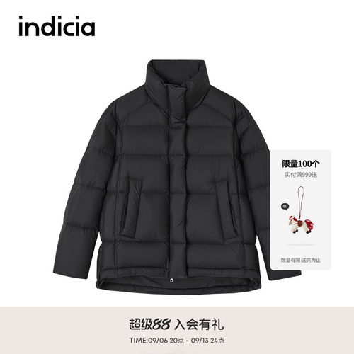 indicia标记商场同款冬季新款极简通勤风羽绒服面包服F2D4YR839F