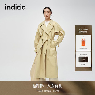 indicia标记商场同款 早春简约优雅气质通勤风衣外套女6A402FY050F