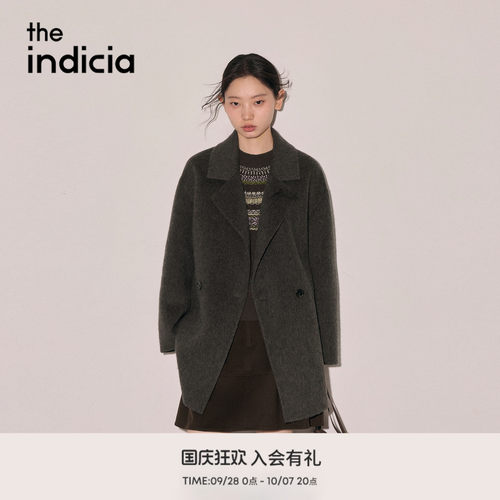 the indicia标记2026冬季新款简约大气温柔一手长大衣 L2D6DY381Y