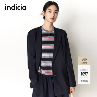 indicia标记2026春新款 舒适高级松弛感穿搭外套L2A6XZ012 腰带西装