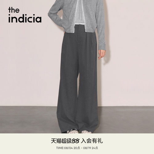 the indicia标记2026秋季新款高级哑光深灰通勤休闲裤 L2C6KZ239Z