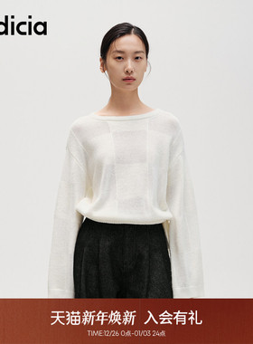 indicia标记商场同款秋季简约百搭棋盘格套头针织衫 F2C4ZZ455F