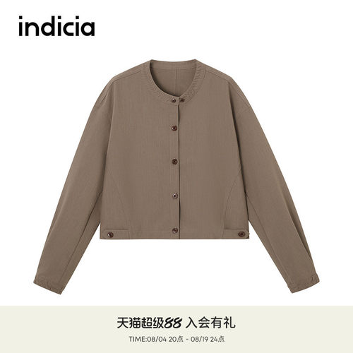 indicia标记商场同款2025秋新款简约日系百搭短款外套 F2C5WT379N