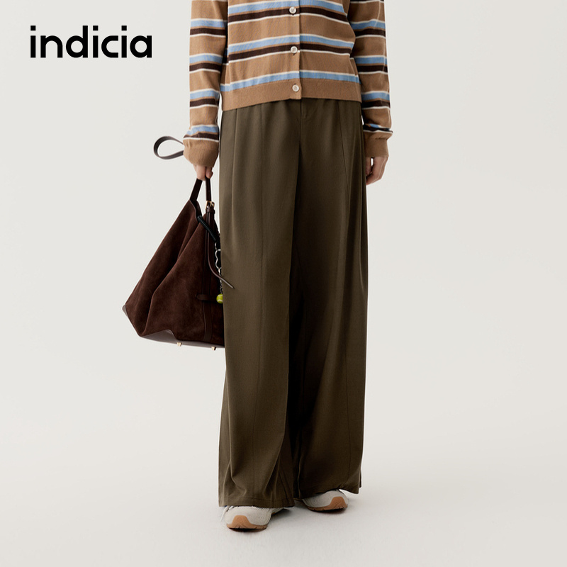 indicia标记美拉德风宽松休闲裤
