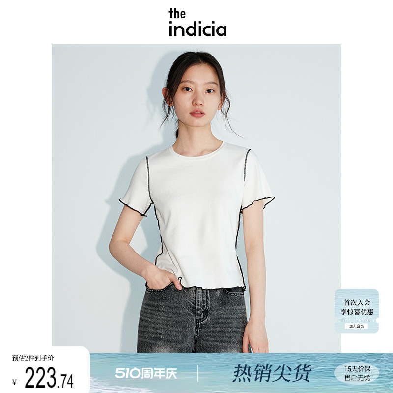 indicia标记简约休闲百搭短袖