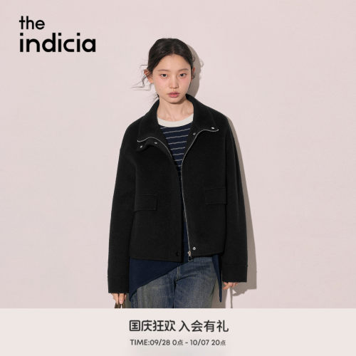 the indicia标记2026冬季新款简约百搭立领短大衣外套 L2D6DY303Z